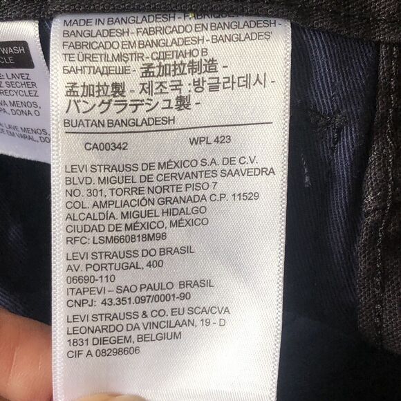 Levi's Jeans Mens 29x28 Workwear Fit Straight Leg Black Wash - Picture 16 of 16